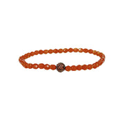 madison colorful candy pave bracelet tangelo orange beads with gold pave bead