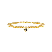 melindas sweet little heart eye anklet gold beads black heart eye charm
