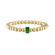 melissa baguette bead bracelet gold beads green baguette charm bracelet