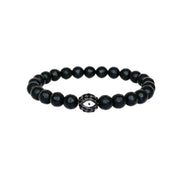 Love Lisa Men’s Protection Bracelet black onyx and evil eye bead