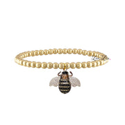 molly bee bracelet gold beads with bee charm love lisa