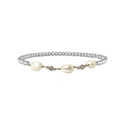olivia pearl ankle bracelet silver freshwater pearl crystal anklet jewelry