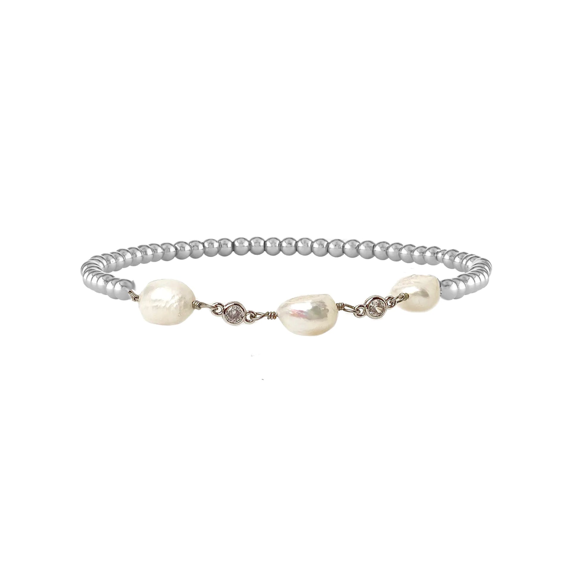 olivia pearl ankle bracelet silver freshwater pearl crystal anklet jewelry