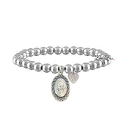 love lisa padre pio love bracelet silver saint pio religious beaded bracelet with devotional medal