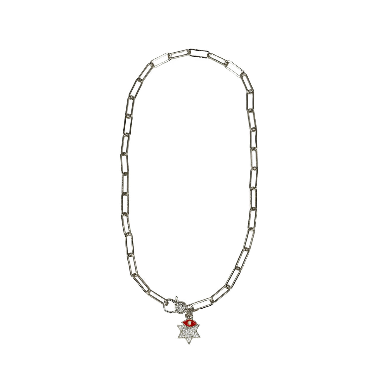 Giovanni Star of David Paperclip Necklace