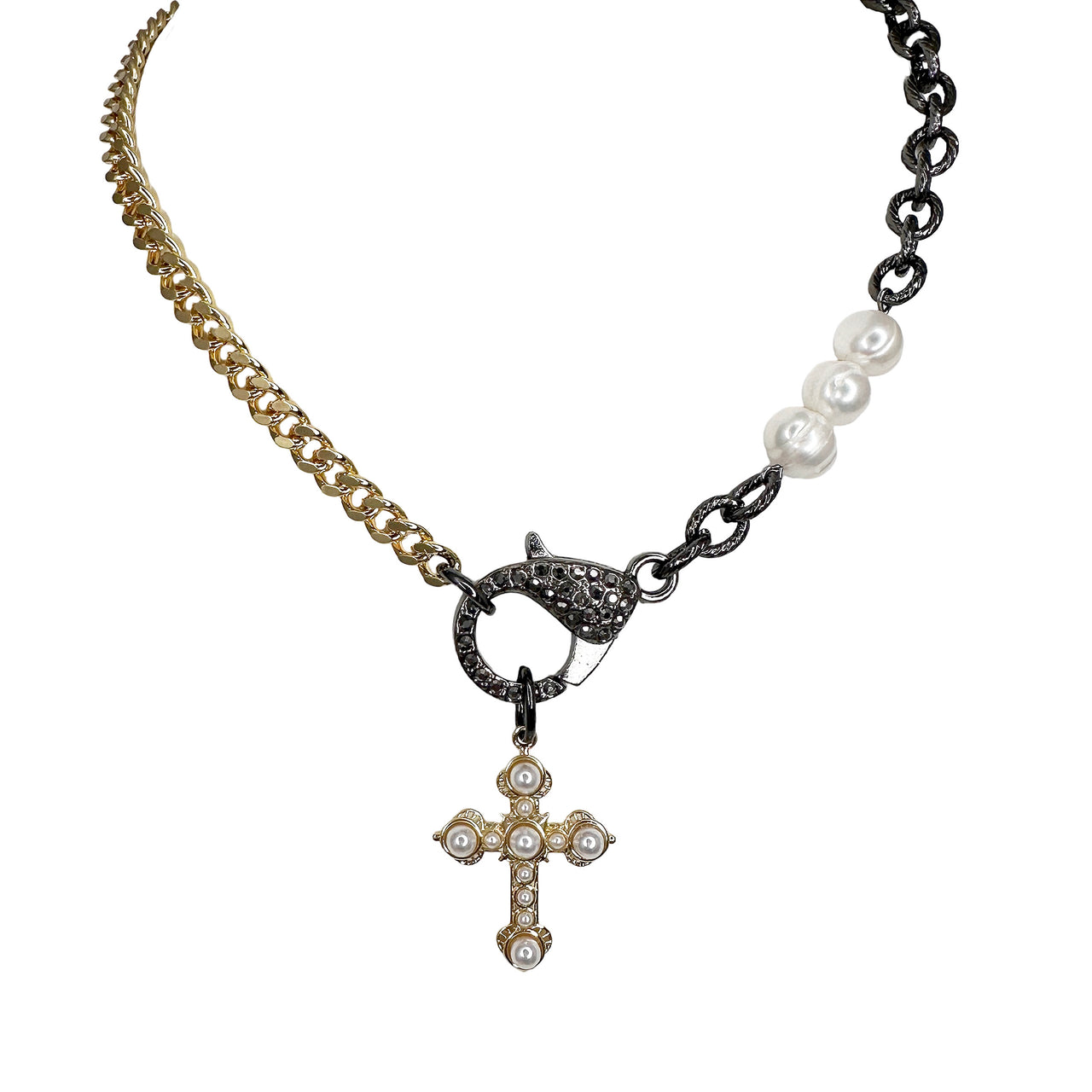 Kimberly Precious Pearl Cross Necklace