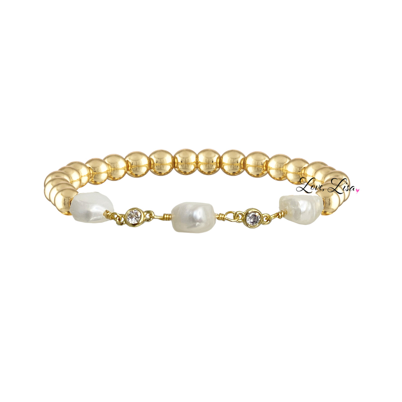 Olivia's 3 Pearl Beaded Bracelet