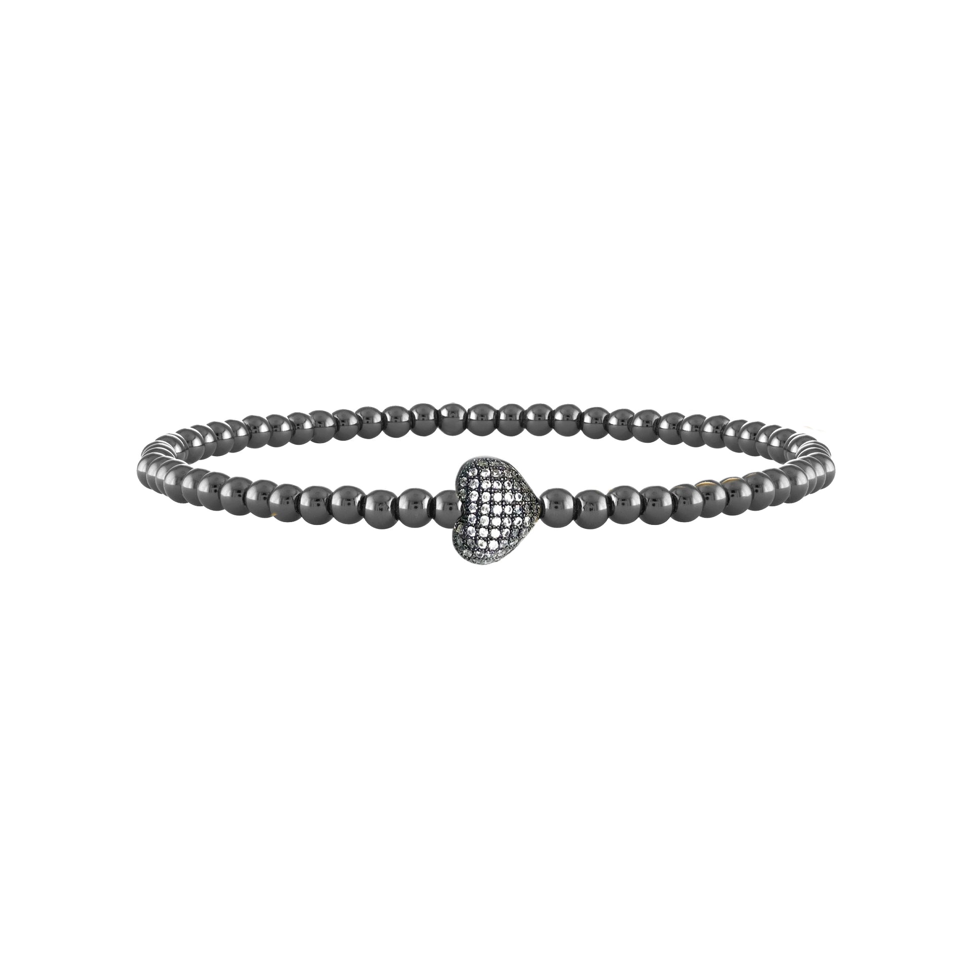Perfect Heart Anklet in Gunmetal by Love Lisa