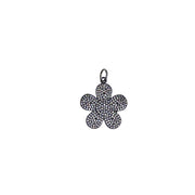 love lisa petal pop flower charm in gunmetal crystal flower charm for statement jewelry