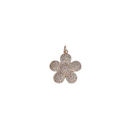 love lisa petal pop flower charm in rose gold sparkly floral pendant for charm necklace