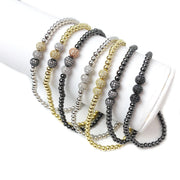 beaded ankle bracelet with three rhinestone pave beads robin triple pave anklet delicate summer jewelry