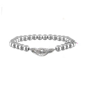 Love Lisa Silvania’s Link Bracelet in silver with pavé infinity charm