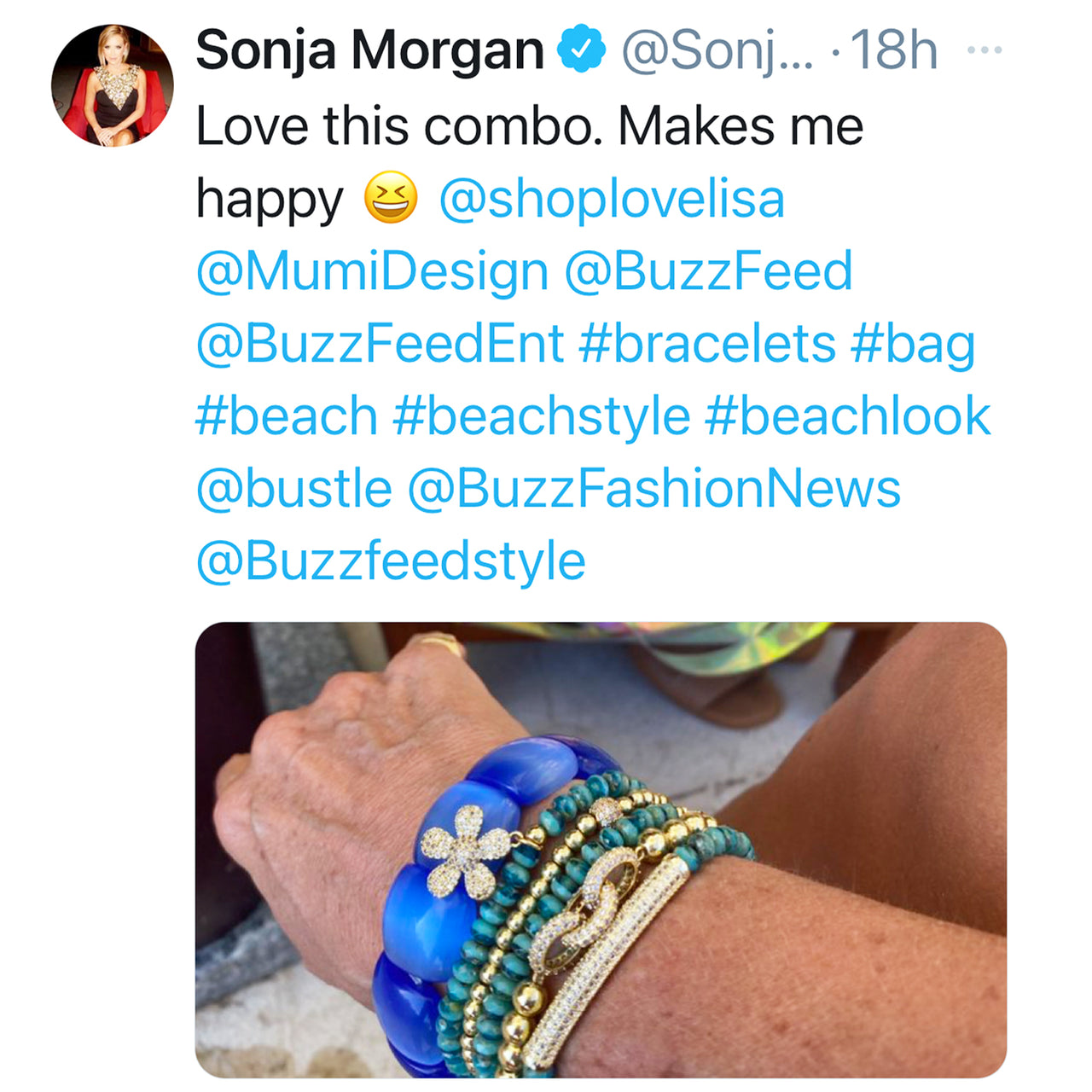 Sonja's Stunning Floral Stack Of Bracelets