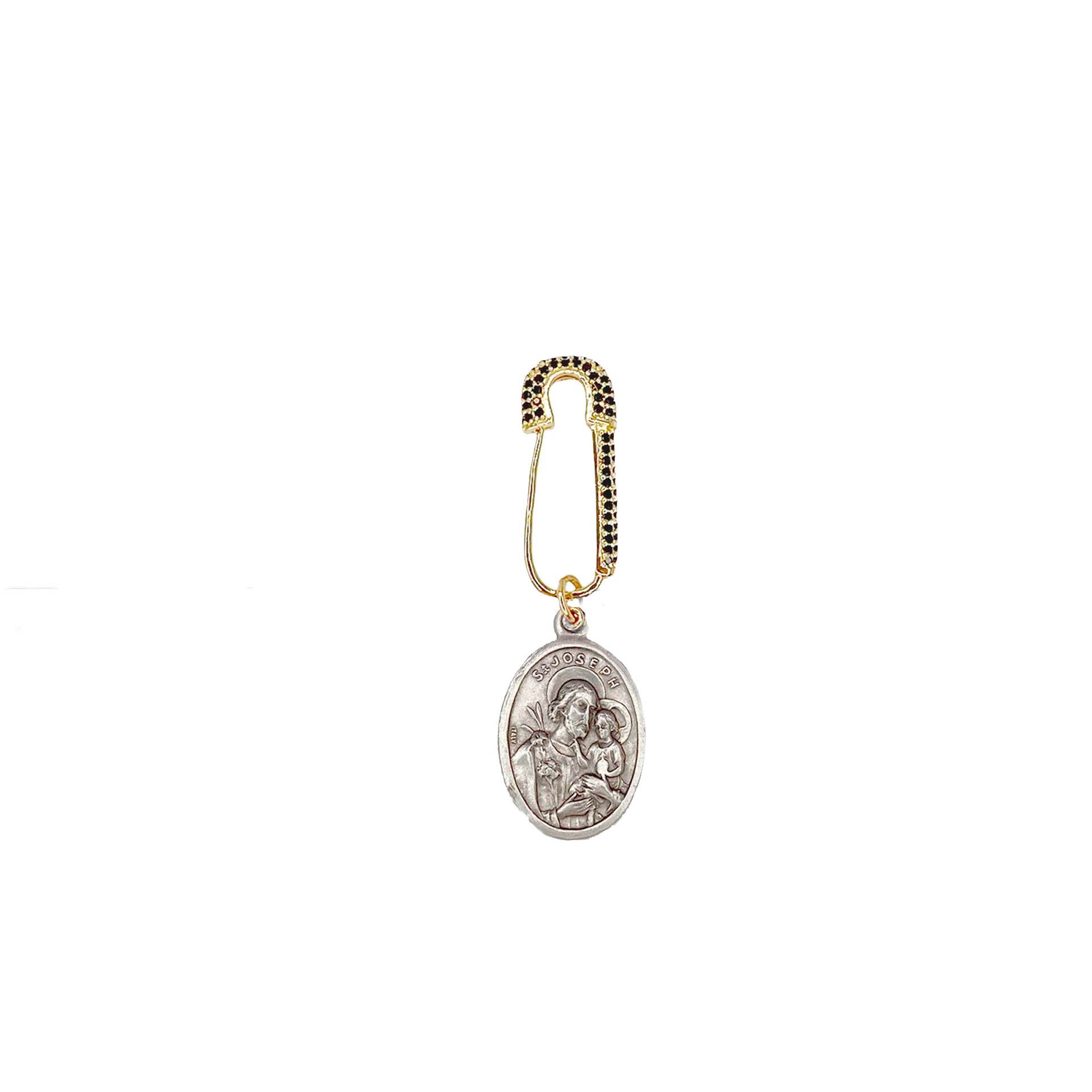 St Joseph Special Safety Pin gold religious pin Love Lisa