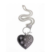 starburst heart charm shown on chain clasp necklace love lisa